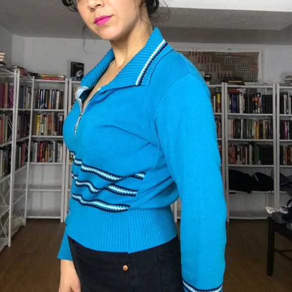 Vintage Zip-Up Sweater Top - Picture 5 of 8